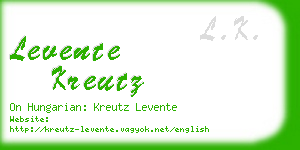levente kreutz business card